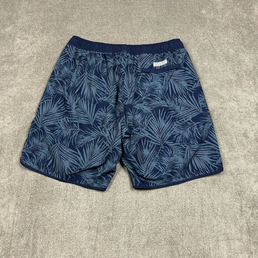 Fair Harbor Shorts Mens 2XL Swim Trunks Lined Blue Floral Beach Surf Athletic